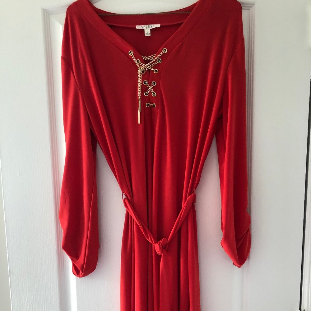 Women's Long Orange Dress